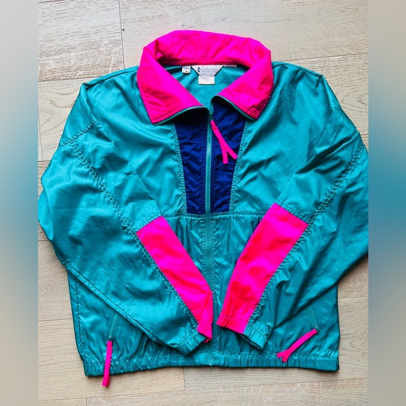 VTG Columbia Women's Colorblock Lightweight
Windbreaker Jacket Thin SZ:L - Picture 3 of 11
